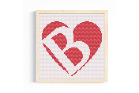 B Monogram in Heart Cross Stitch Pattern Review