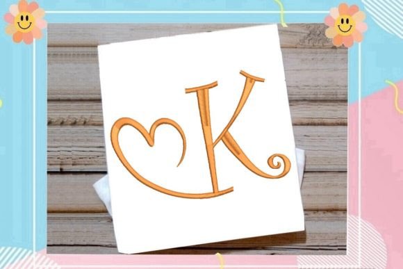 Beautiful Monogram K Letter Heart Review