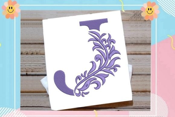 Beautiful Monogram Letter J: A Seasonal Embroidery Essential