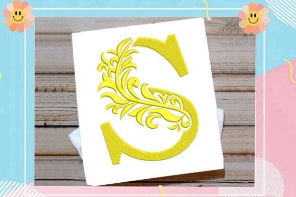 Beautiful Monogram Letter S for Etsy & Small Shop Embroidery