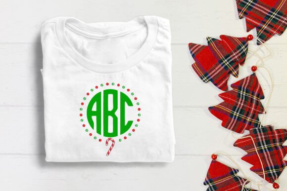 Candy Cane Round Monogram Frame: A Designer’s Take for Boutique Apparel