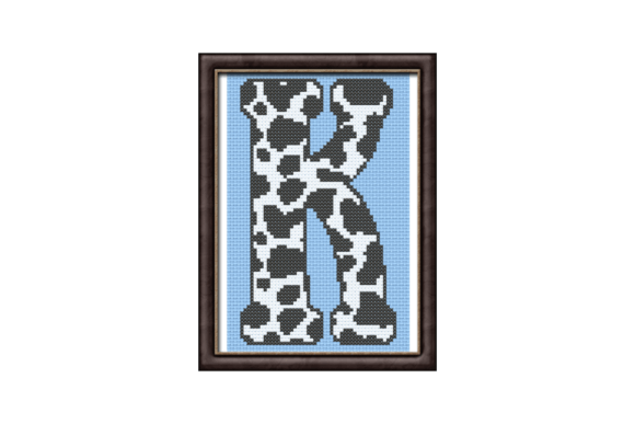 Cow Print K Monogram Cross Stitch: A Designer’s Review