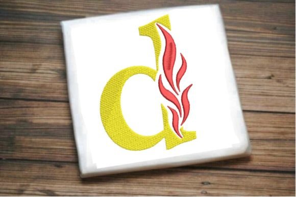 D Letter Alphabet on Fire: A Seasonal Embroidery Standout