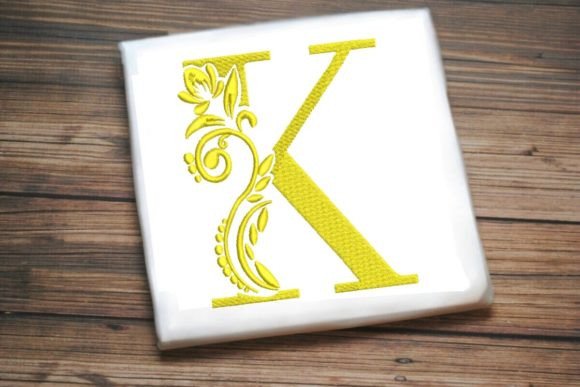 Elevating Apparel with K Letter Elegant Illustrated Alphabet Decoration