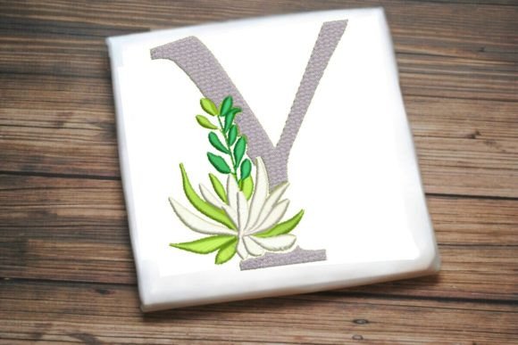 Evaluating Y Letter Decorative Greenery Alphabet Monogram for Boutique Sweatshirts
