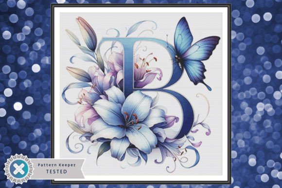 Floral Monogram B Cross Stitch Pattern Review