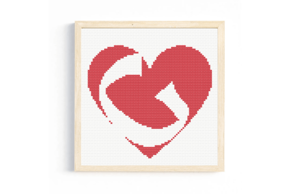 G Monogram in Heart Cross Stitch Pattern Review