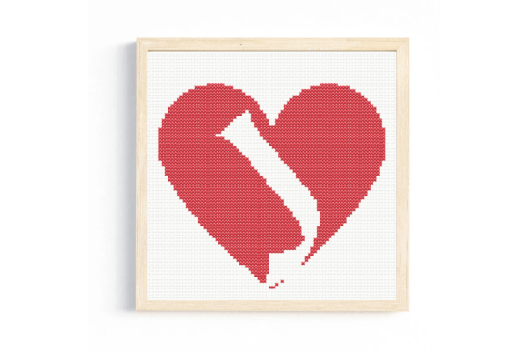 J Monogram in Heart Cross Stitch Pattern Review