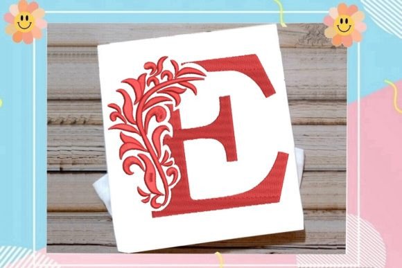 Reviewing Beautiful Monogram Letter E for Holiday Embroidery Projects