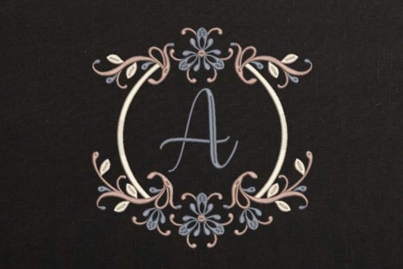 Single Monogram in Frame Letter A: A Timeless Touch for Seasonal Embroidery