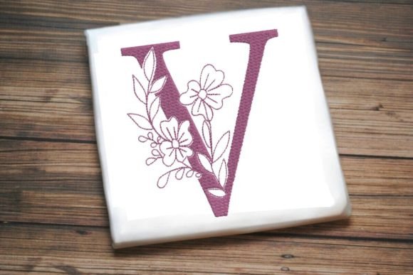 V Floral Monogram Alphabet Decoration Review
